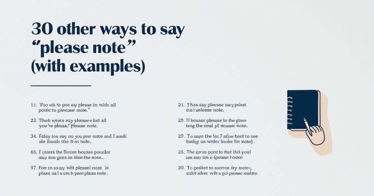30 Other Ways to Say "Please Note" (With Examples)