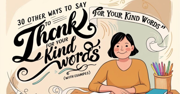 30 Other Ways to Says “Thank You for Your Kind Words” (With Examples)