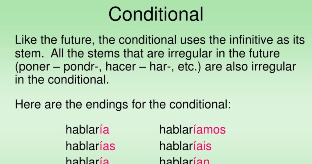 C. Future and Conditional Forms