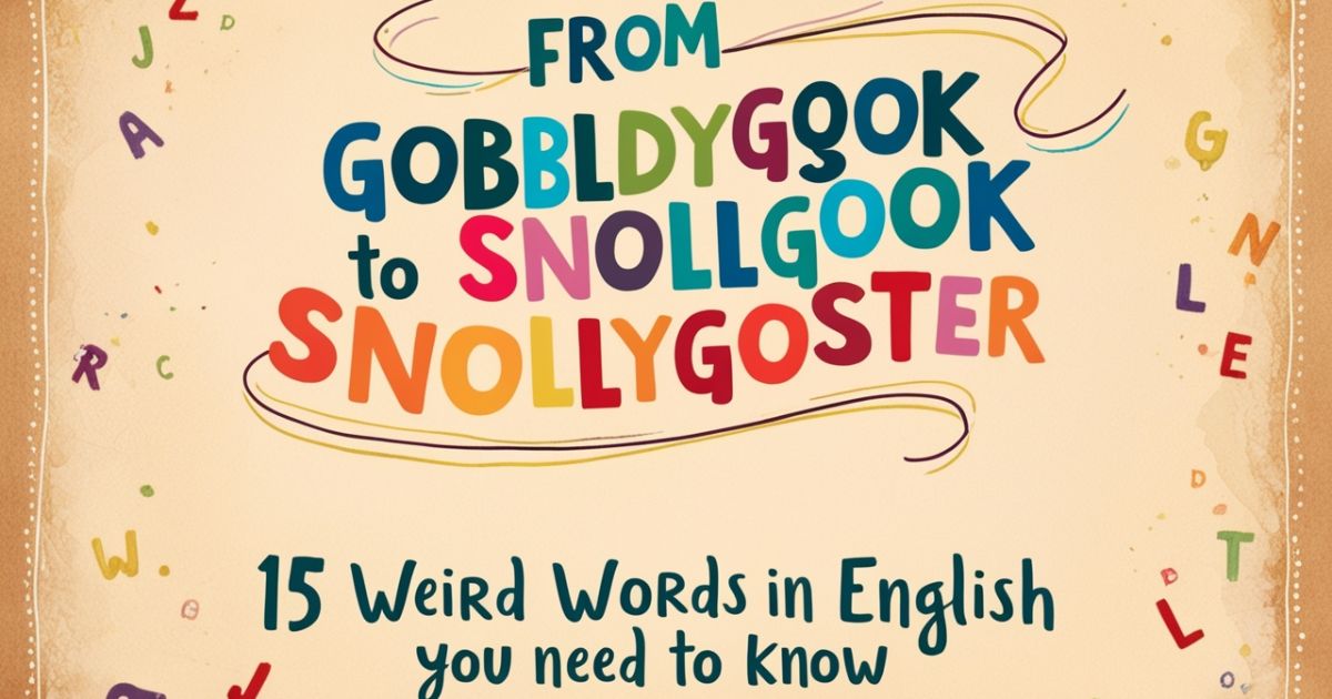 From Gobbledygook to Snollygoster: 15 Weird Words in English You Need to Know