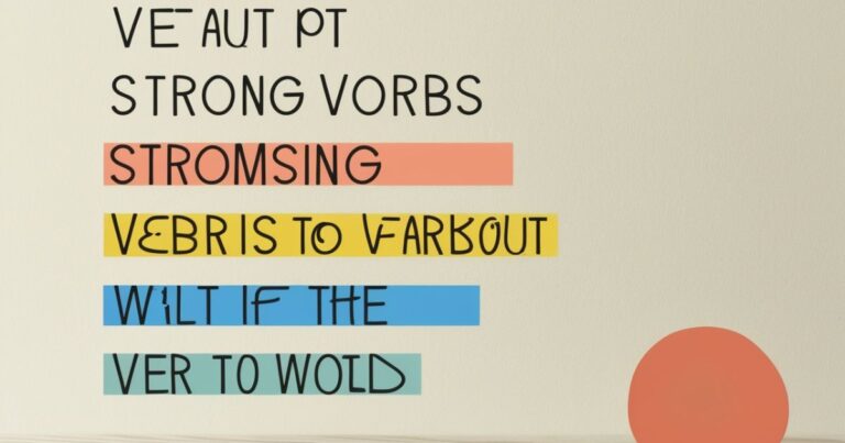 Strong Verbs List: Master Writing with Powerful Action Words