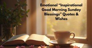 100 Emotional “Inspirational Good Morning Sunday Blessings” Quotes & Wishes