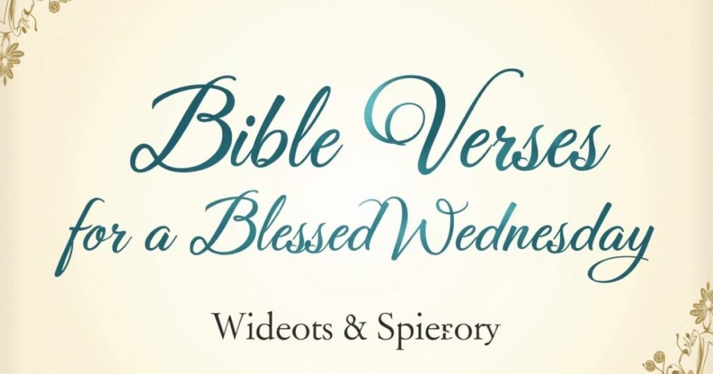 Bible Verses for a Blessed Wednesday