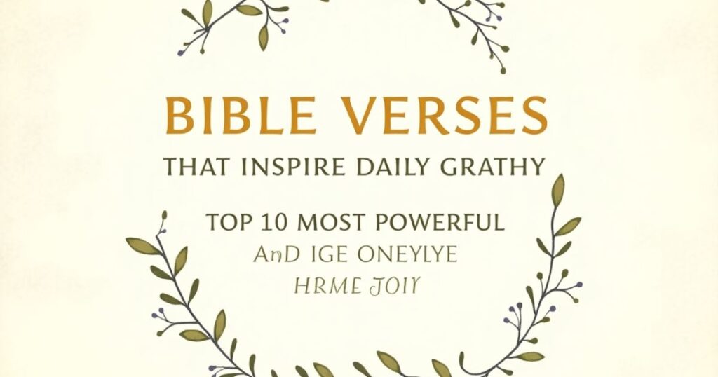 Top 10 Most Powerful One-Line Bible Verses