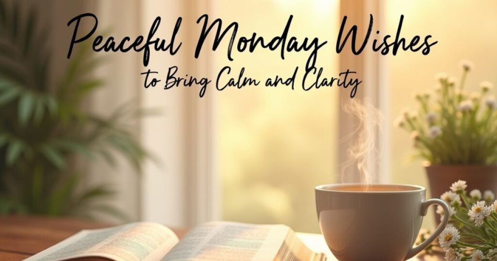 ✨ Peaceful Monday Wishes to Bring Calm and Clarity