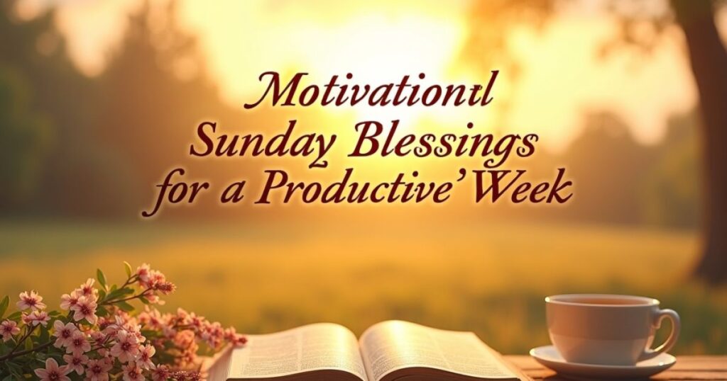 🌟 Motivational Sunday Blessings for a Productive Week