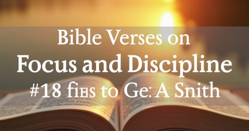 🎯 Bible Verses on Focus and Discipline