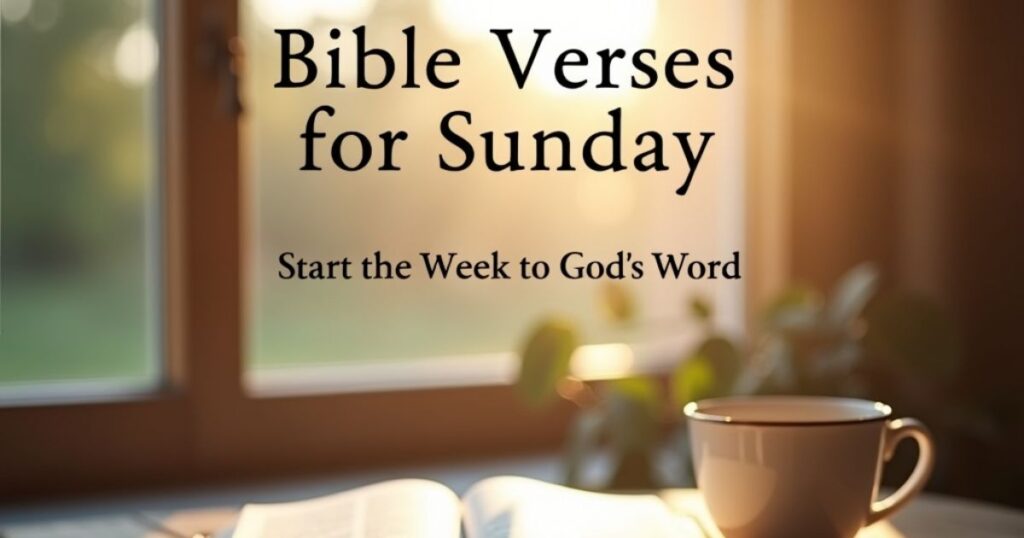 📖 Bible Verses for Sunday: Start the Week with God’s Word