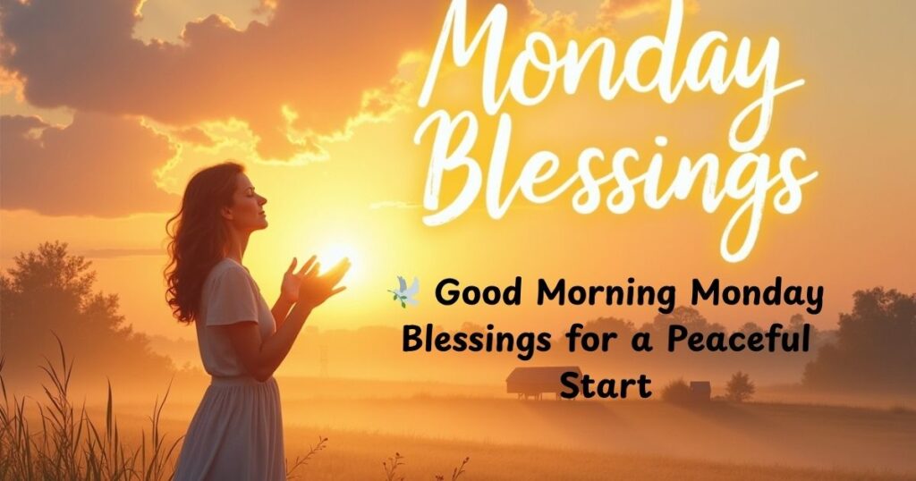 🕊️ Good Morning Monday Blessings for a Peaceful Start