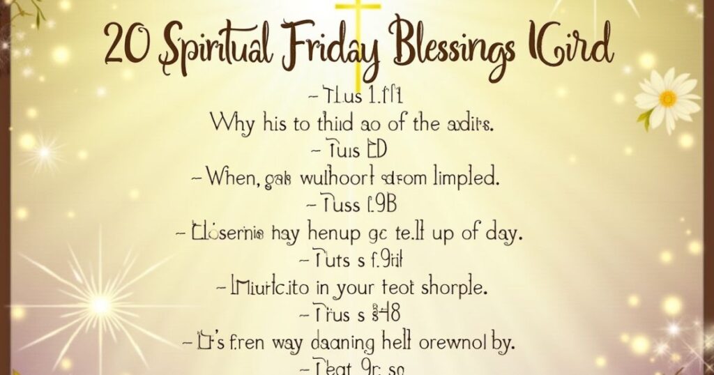 20 Spiritual Friday Blessings from the Bible