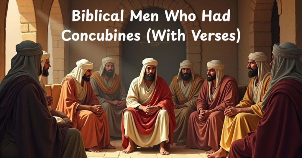 Biblical Men Who Had Concubines (With Verses)