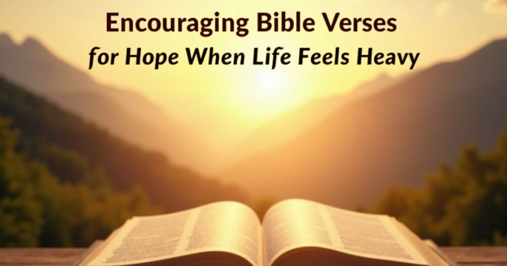 Encouraging Bible Verses for Hope When Life Feels Heavy (15 verses)
